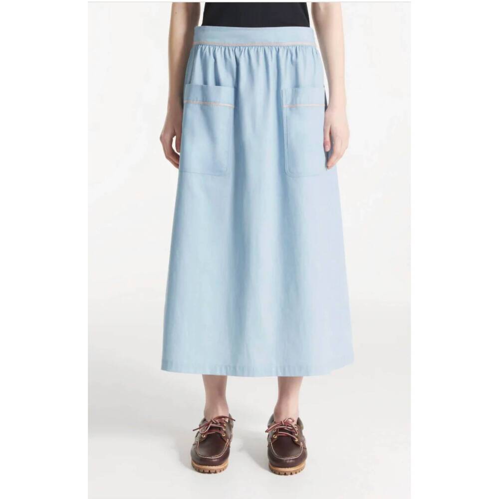 NEW LE MONT SAINT MICHEL justa pleated skirt in blue
